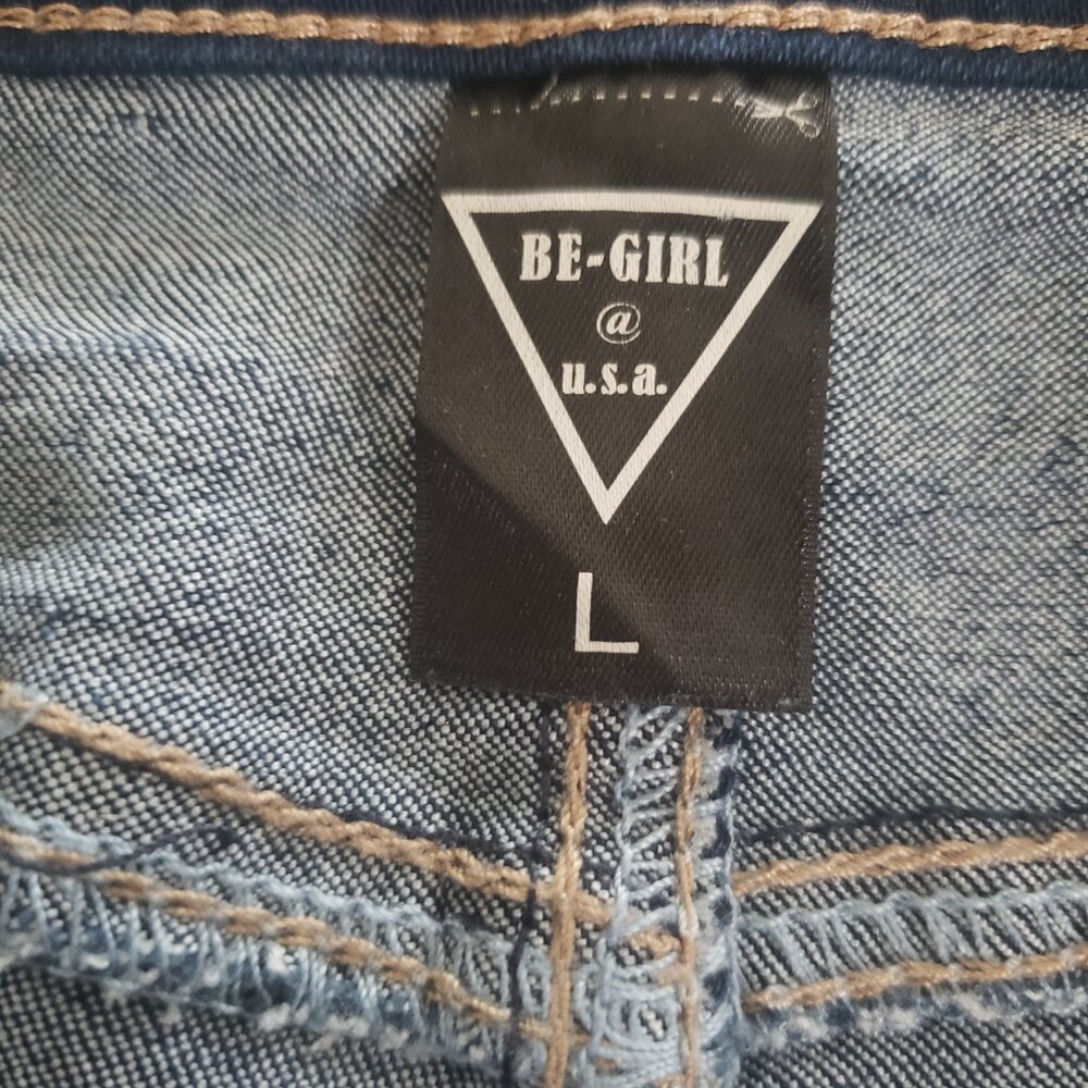 Be Girl Midi Denim Skirt SZ L - Picture 4 of 5